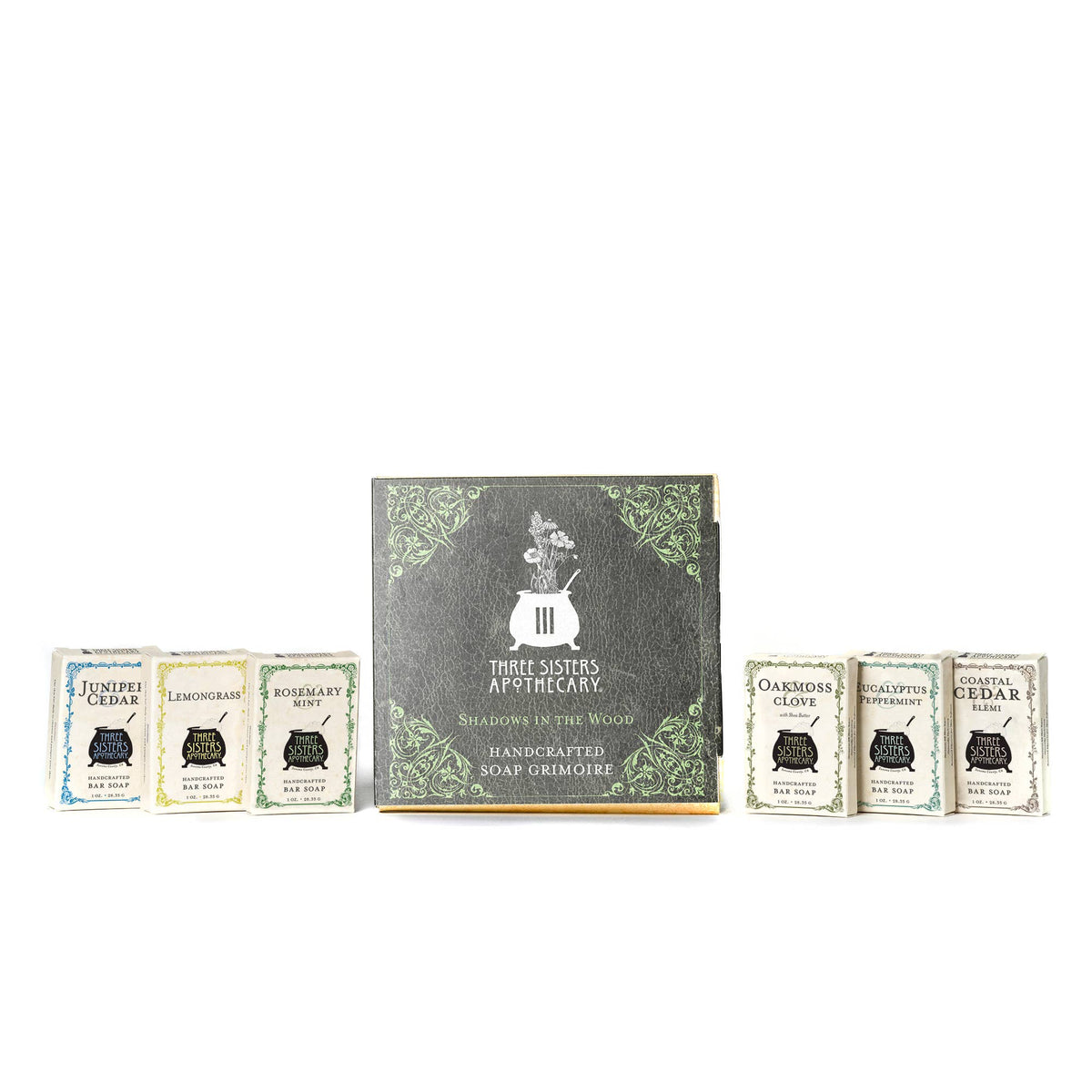 Handcrafted Soap Grimoire with Six Mini Bars - Various Assortments