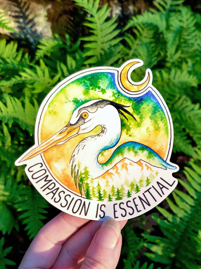 Compassion is Essential Vinyl Sticker