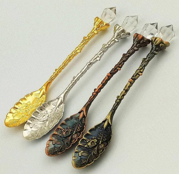 Miniature Apothecary Tea Spoon with Glass Prism Handle