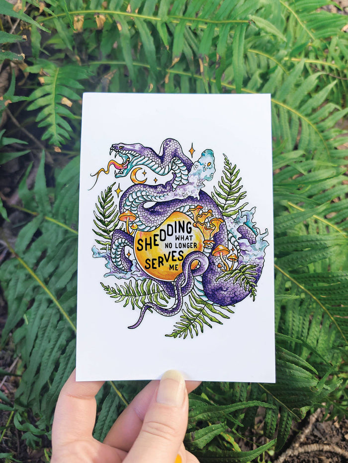Shedding Snake Vinyl Sticker
