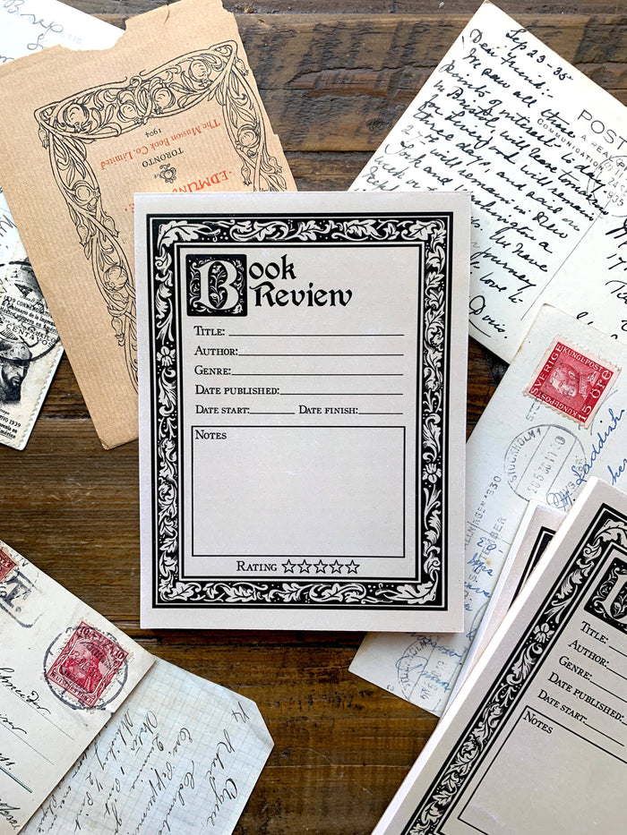 Reader's Book Review Notepad