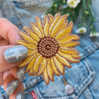 Sunflower Embroidered Patch