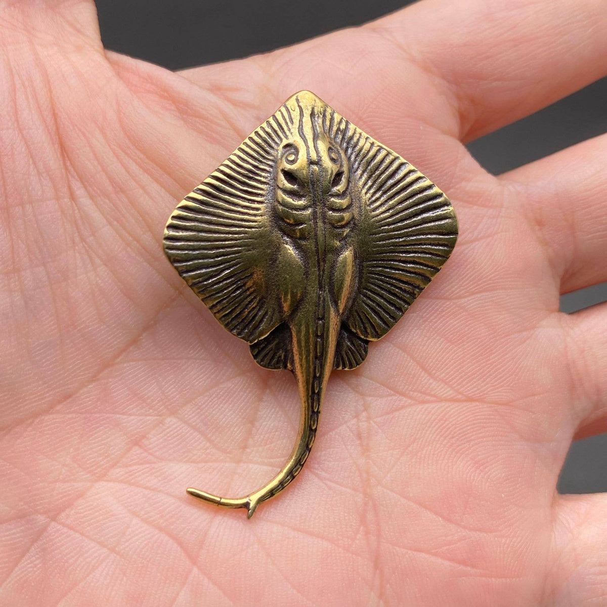 Brass Devil Ray Decoration