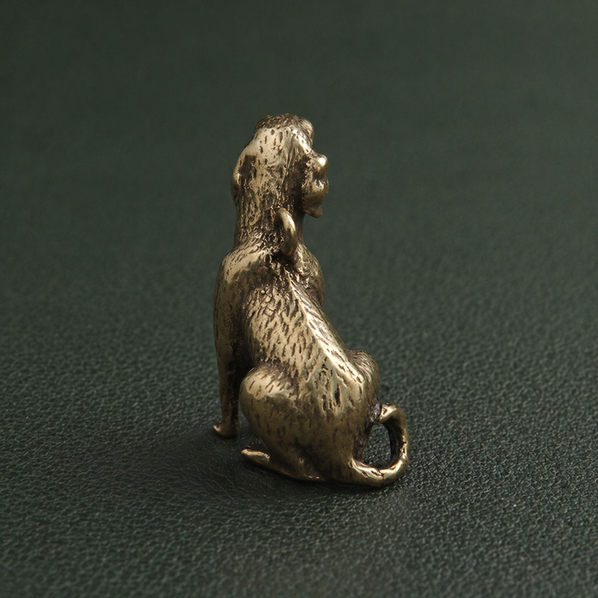 Antique Brass Country Dog Figurine