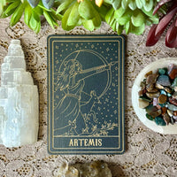 Artemis Deity Card | Altar Decor | Wall Art Shelf Leaner