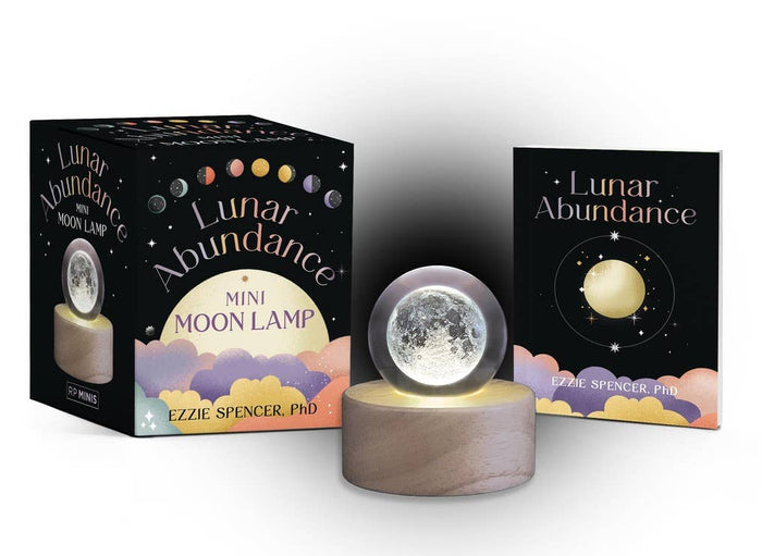 Lunar Abundance Mini Moon Lamp & Guidebook Set by Ezzie Spencer