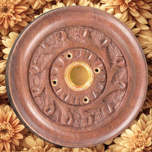 Ivy Wood Plate Incense Burner