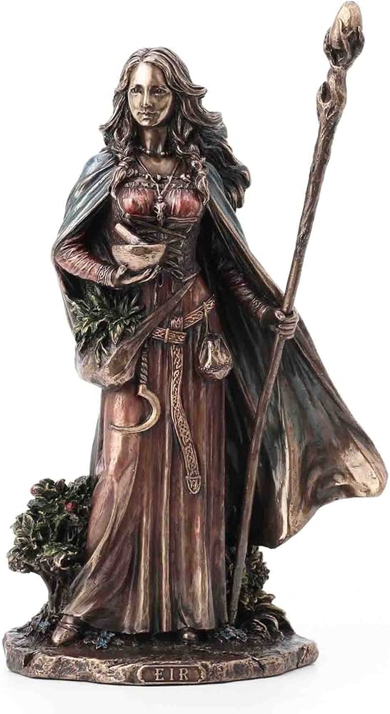 Valkyrie Warrior Eir Cold Cast Bronze Statue