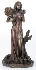 Persephone with Grain and Skulls Cold Cast Bronze Statue