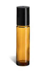 Roller Top Amber Glass Bottles