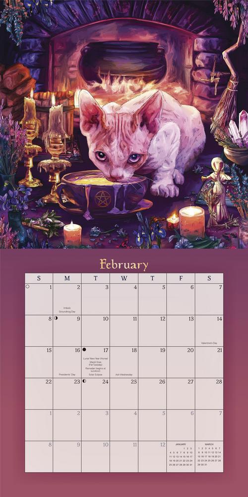 Llewellyn's 2026 Magical Mystical Cats Calendar