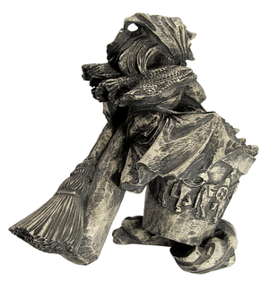 Stone Finish Baba Yaga Statue