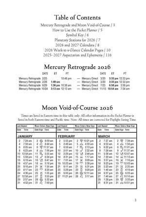 Llewellyn's 2026 Astrological Pocket Planner