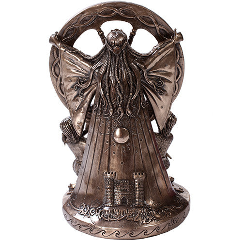 Bronze Arianrhod Goddess with the Wheel of the Year Statue