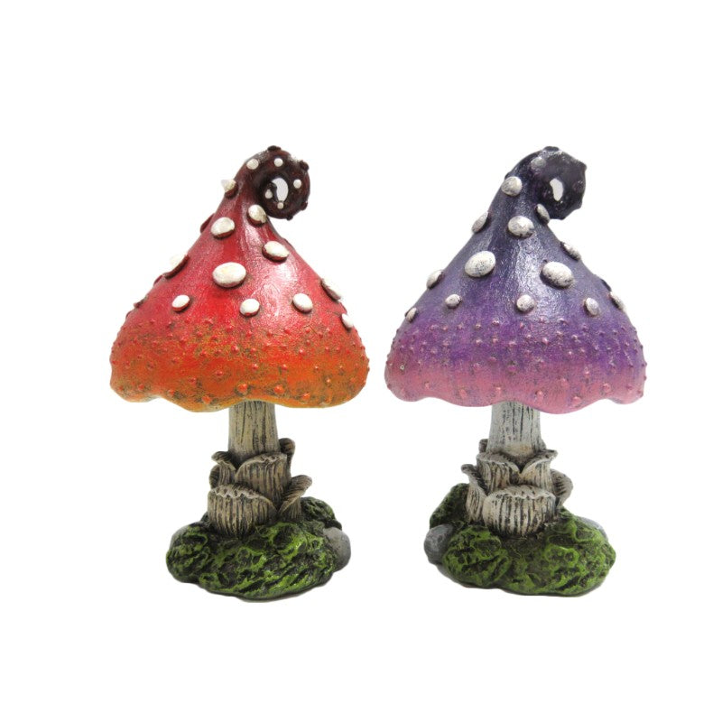 Whimsical Fairyland Mushroom Statues - Various Colors