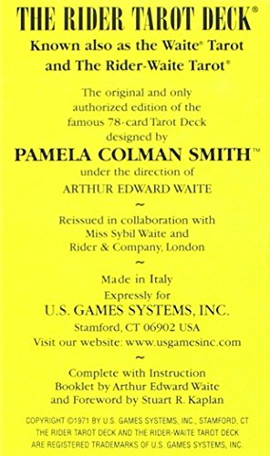 Rider Tarot Deck by Pamela Colman Smith & Arthur Edward Waite