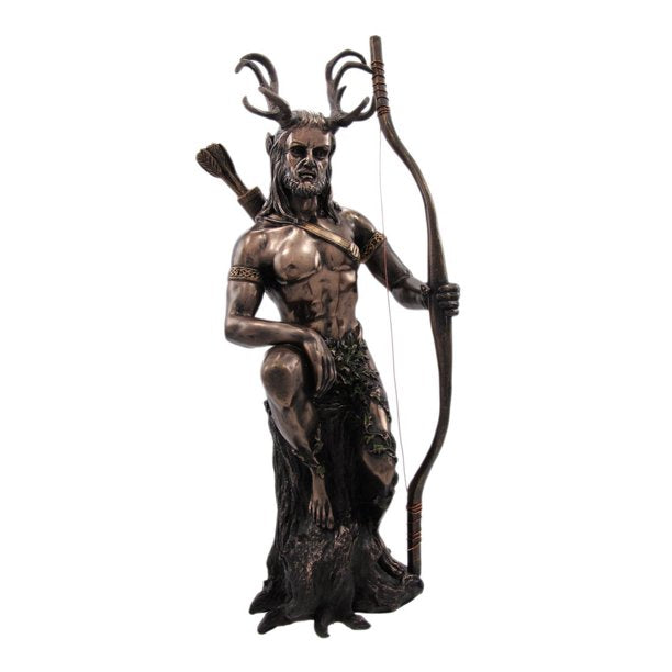 Bronze Herne the Celtic Hunter God Statue