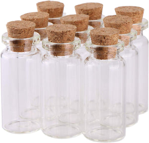 Mini Glass Jar with Cork Stopper - Various Sizes