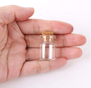 Mini Glass Jar with Cork Stopper - Various Sizes