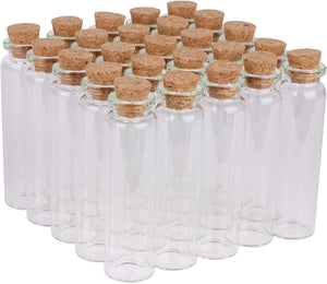 Mini Glass Jar with Cork Stopper - Various Sizes