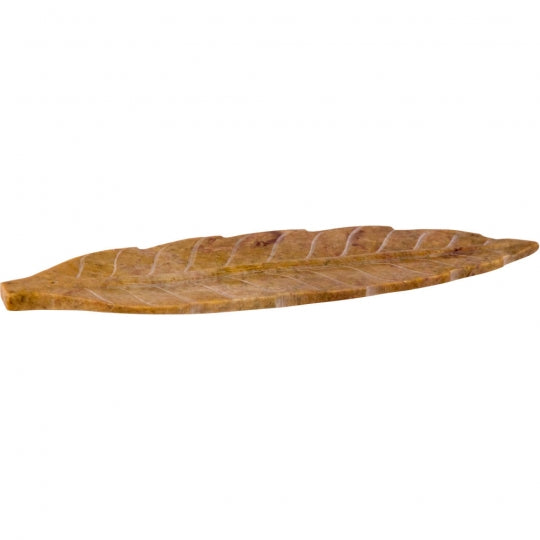 Carved Leaf Soapstone Incense Burner