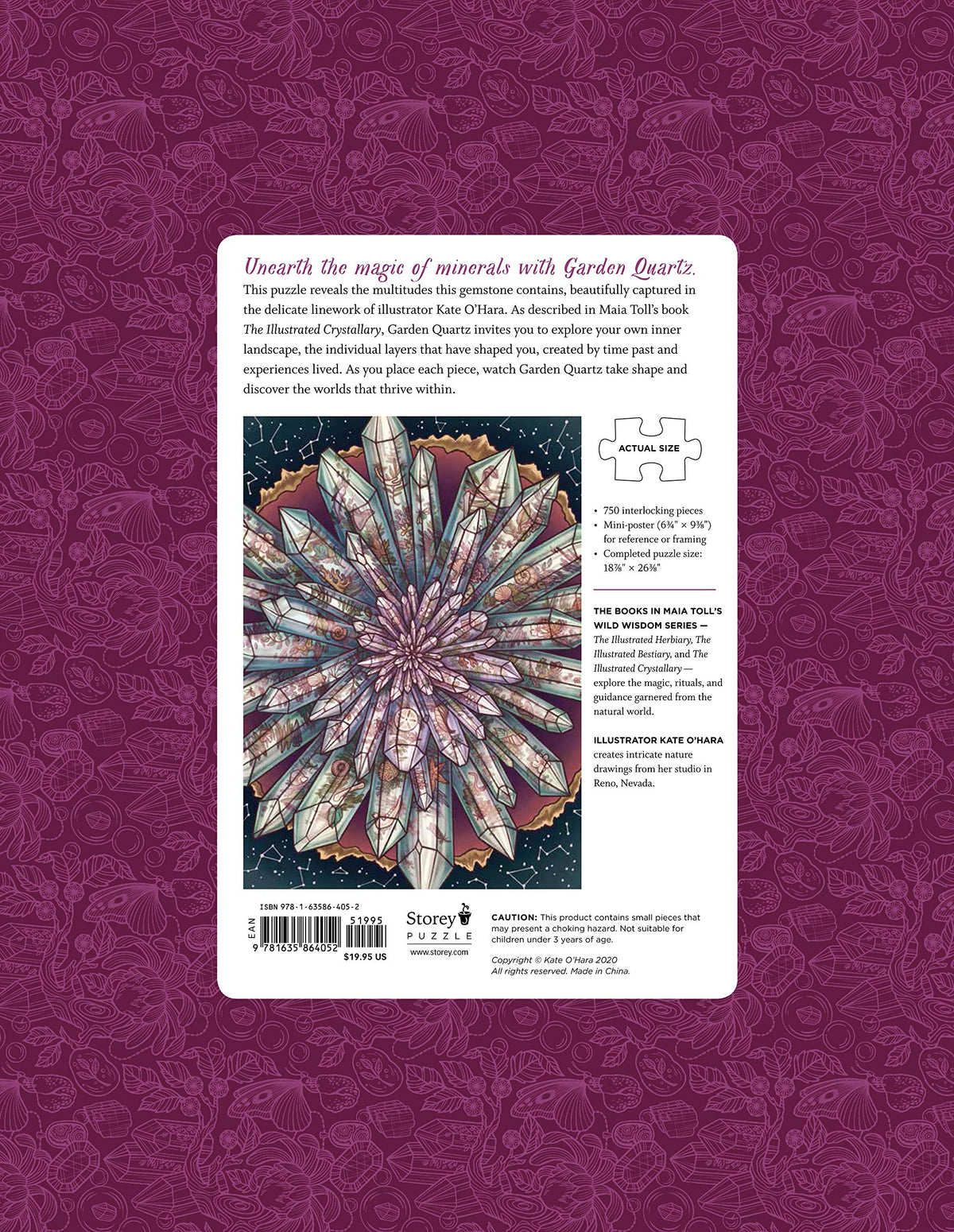 Illustrated Crystallary Garden Quartz PUZZLE by Maia Toll