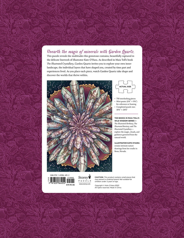 Illustrated Crystallary Garden Quartz PUZZLE by Maia Toll