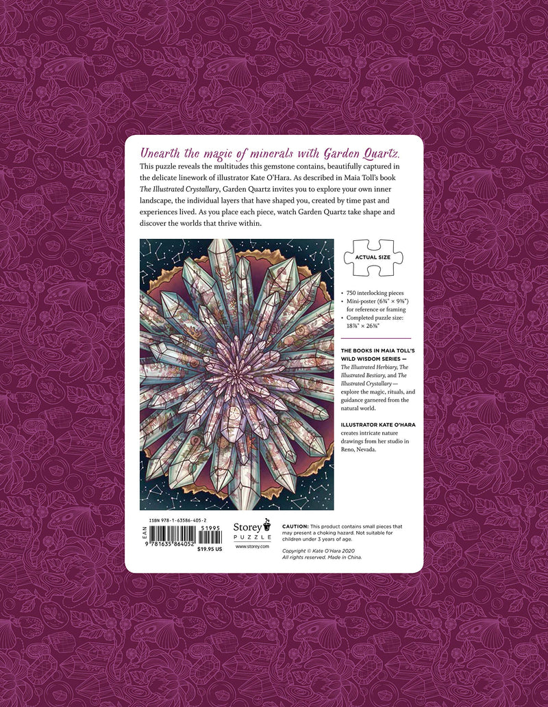 Illustrated Crystallary Garden Quartz PUZZLE by Maia Toll