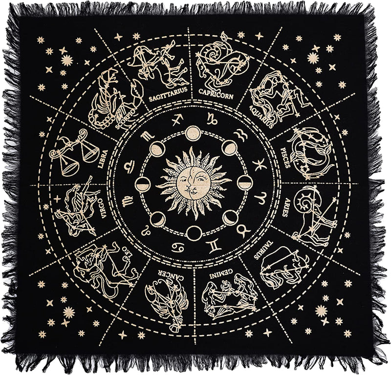 Black Altar Cloth with Metallic Design - Various Styles
