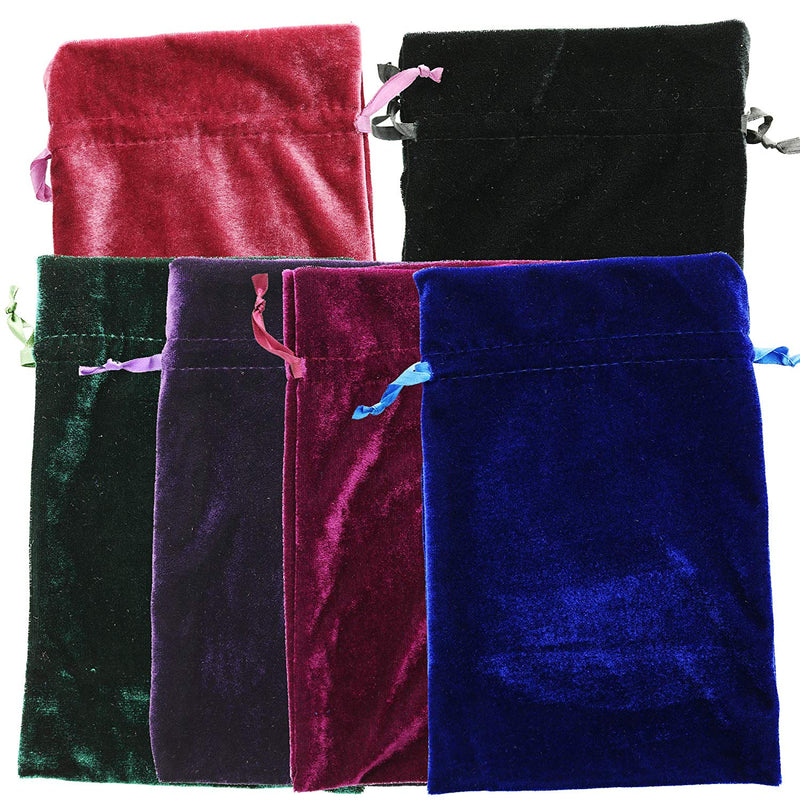 Velour Pouches for Tarot Cards, Crystals, Runes, & More - Various Colors