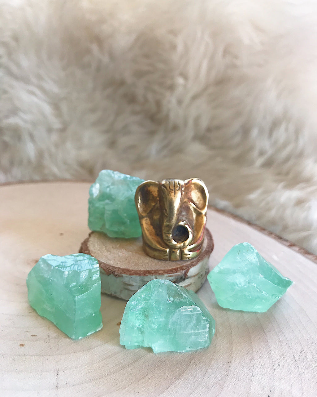 Rough Aqua Calcite for Calming the Emotions