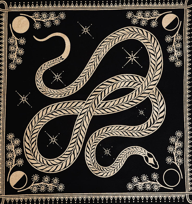 Black Altar Cloth with Metallic Design - Various Styles