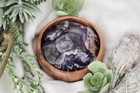 Chevron Amethyst Palm Stones for Spiritual Development