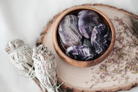 Chevron Amethyst Palm Stones for Spiritual Development