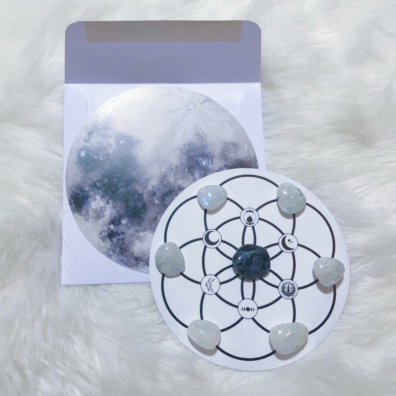 Moon Vibes Crystal Grid Templates