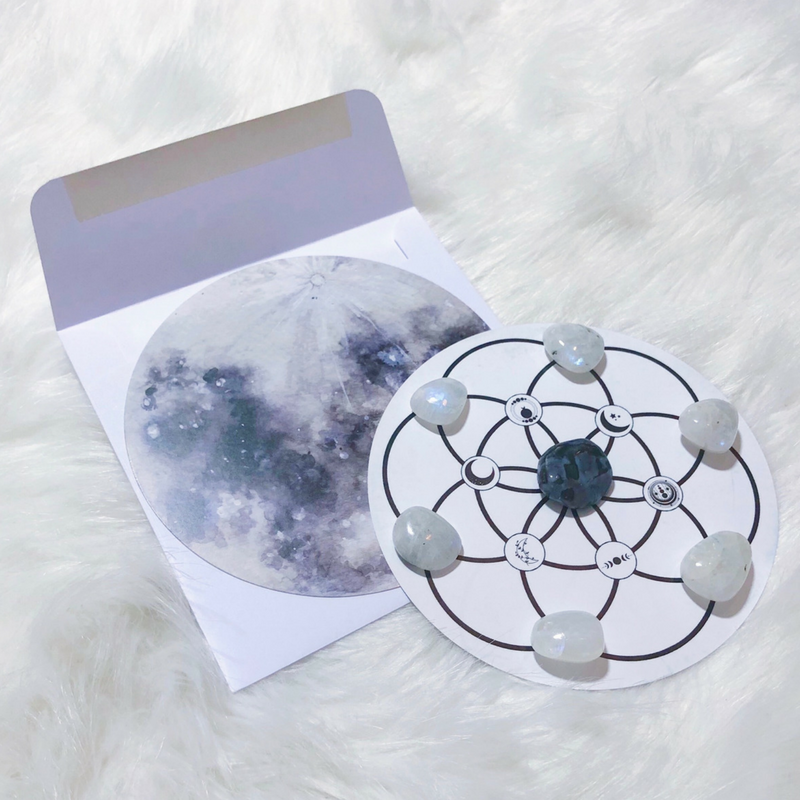 Moon Vibes Crystal Grid Templates
