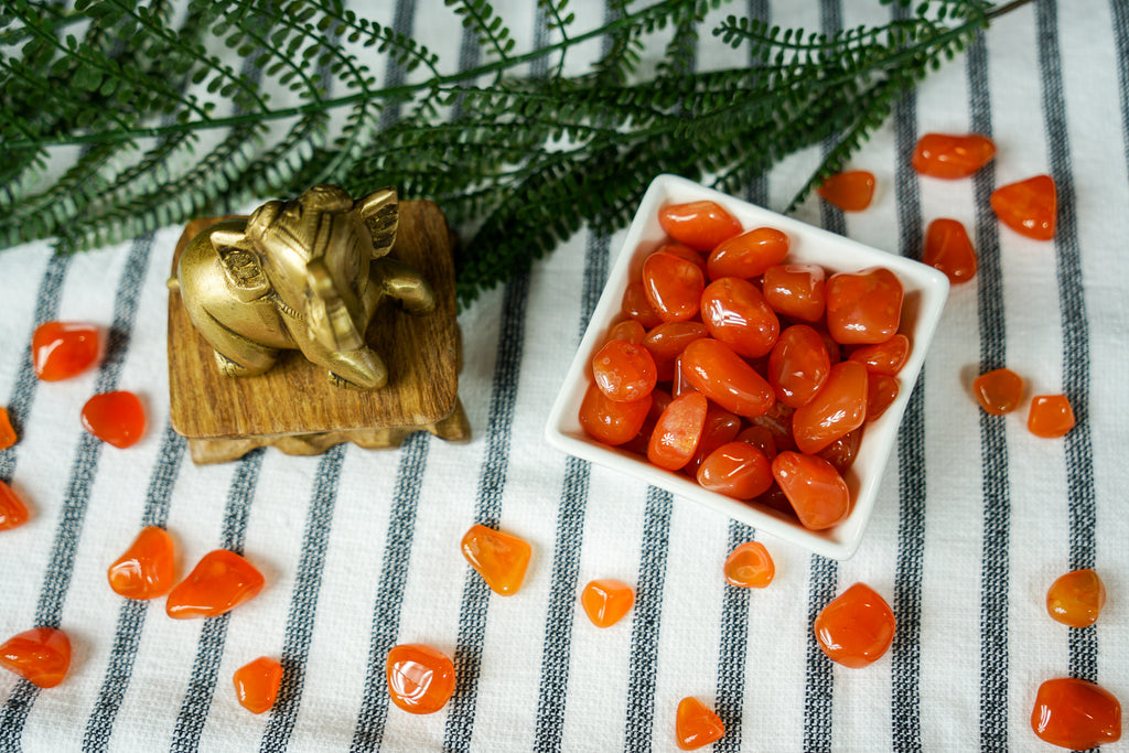 Tumbled Carnelian for Creativity & Energy