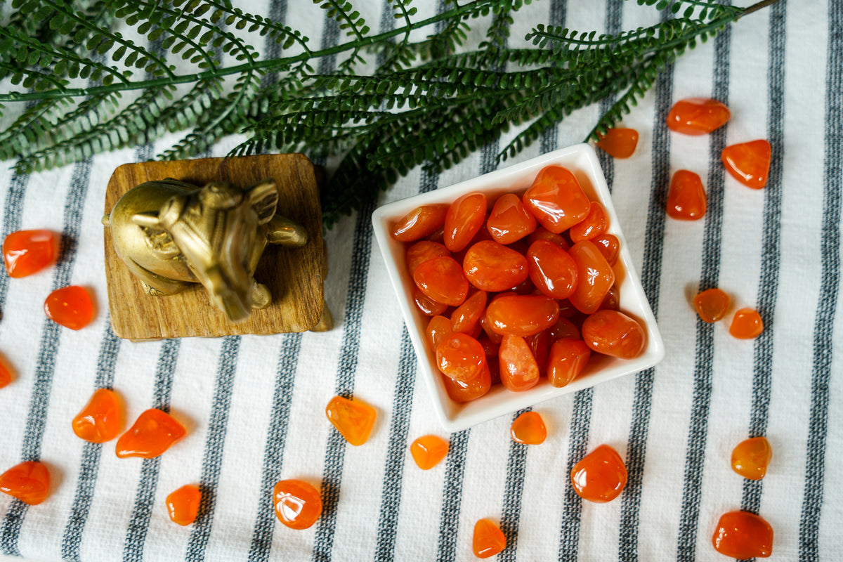 Tumbled Carnelian for Creativity & Energy