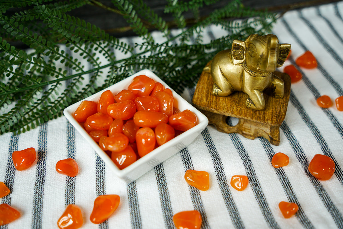 Tumbled Carnelian for Creativity & Energy
