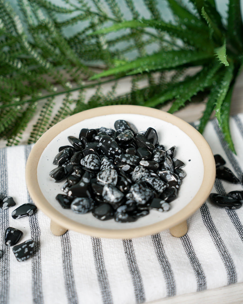 Tumbled Snowflake Obsidian for Balance & Courage