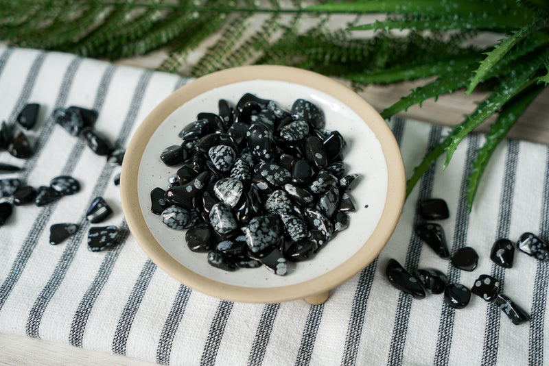 Tumbled Snowflake Obsidian for Balance & Courage