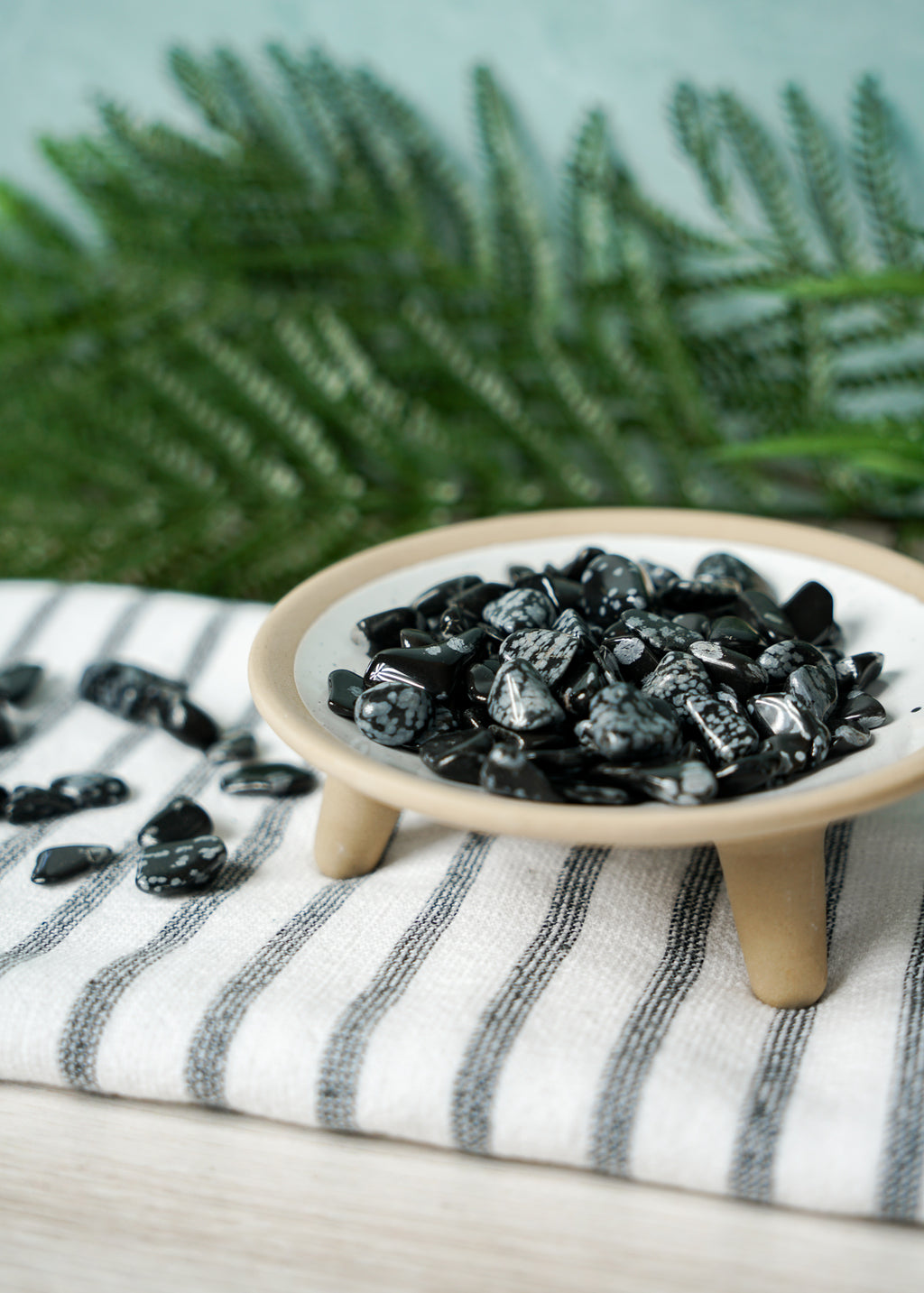 Tumbled Snowflake Obsidian for Balance & Courage