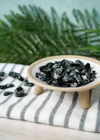 Tumbled Black Onyx for Strength & Grounding