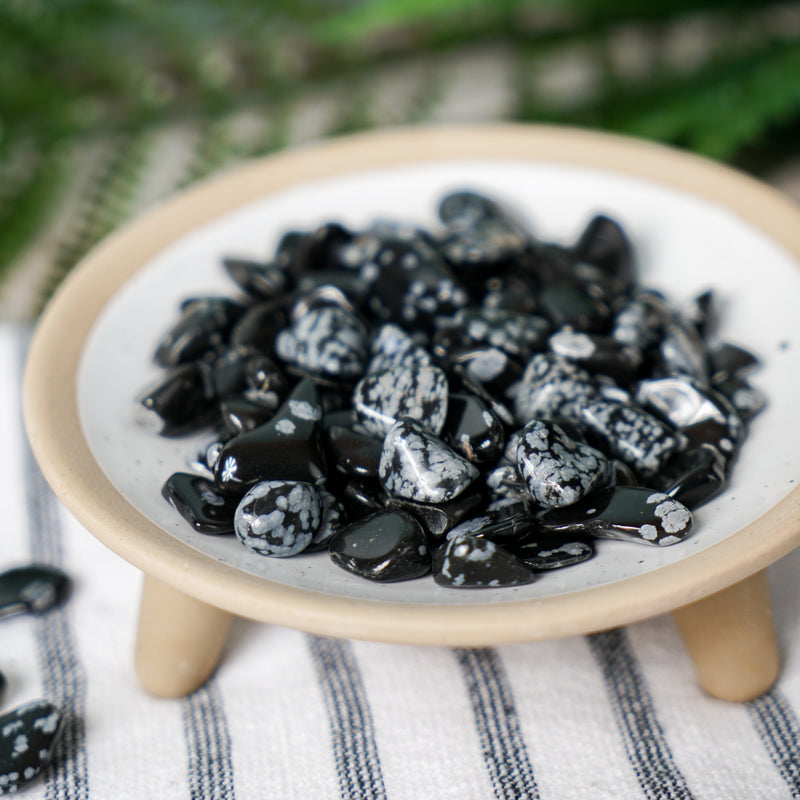 Tumbled Snowflake Obsidian for Balance & Courage