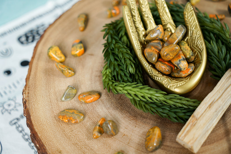 Tumbled Bumblebee Jasper for Happiness & Celebration