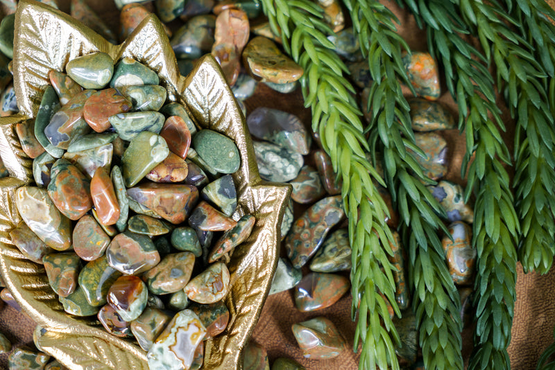Tumbled Rainforest Jasper for Love & Earth Connection