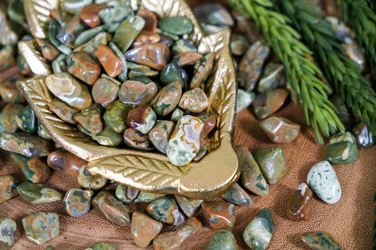 Tumbled Rainforest Jasper for Love & Earth Connection