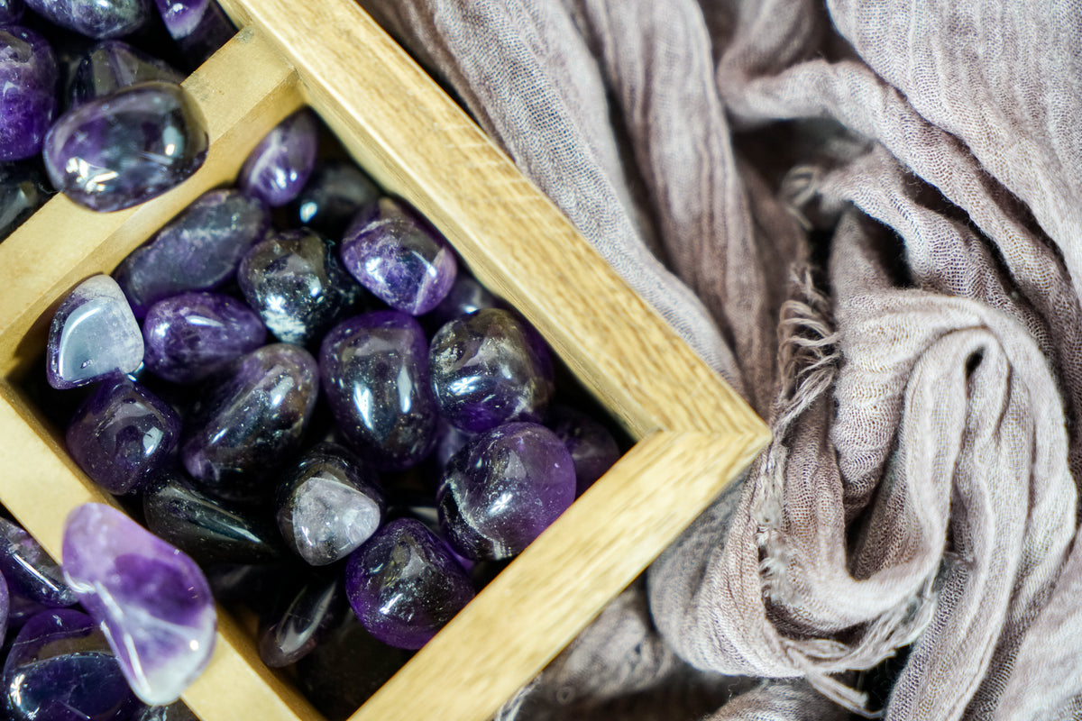 Tumbled Dark Amethyst for Spirituality & Dreams