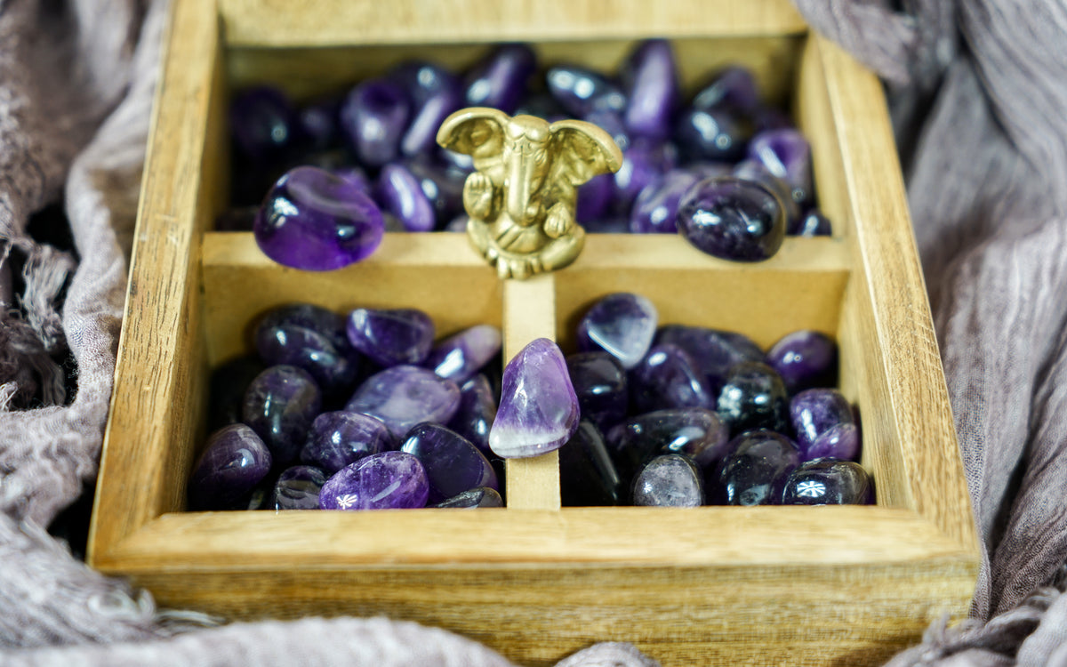 Tumbled Dark Amethyst for Spirituality & Dreams
