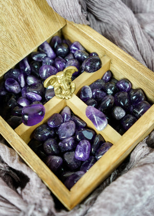 Tumbled Dark Amethyst for Spirituality & Dreams